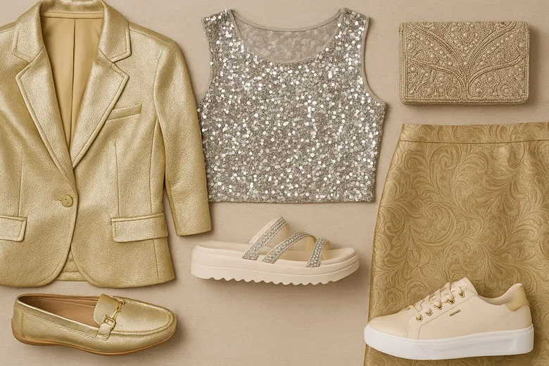 Tendencia de moda femenina Extravagancia Glam