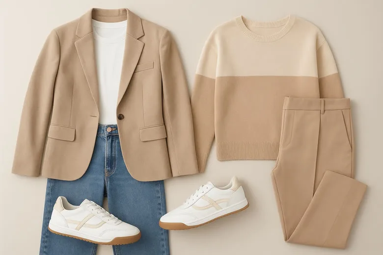 Tendência de moda feminina Spot Chic com tênis da Pegada