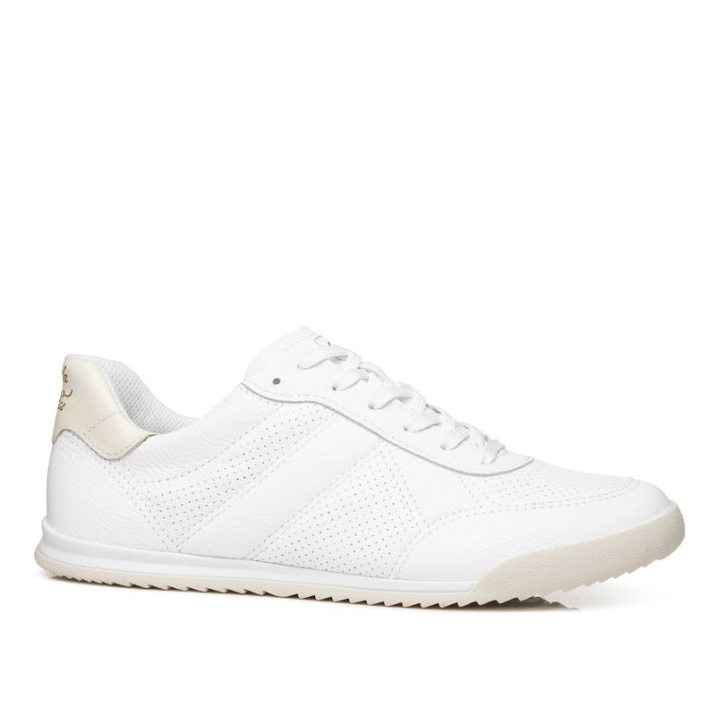 ênis Pegada Feminino em Couro Branco 212807-01