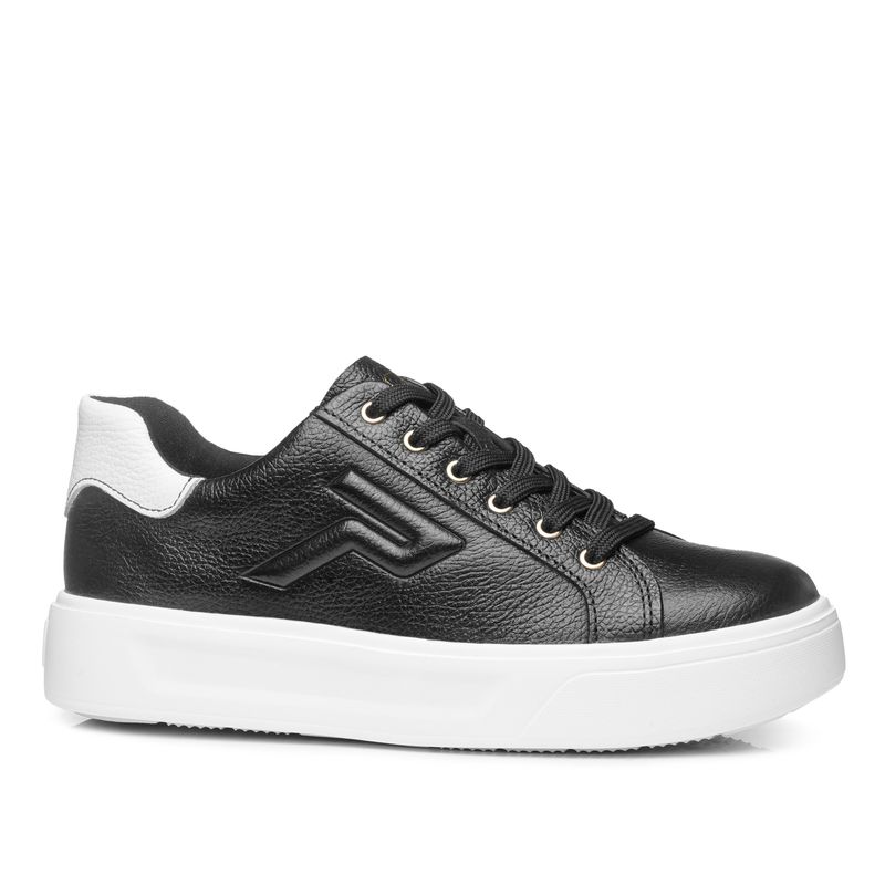 Tênis Pegada Feminino em Couro Preto 211216-04